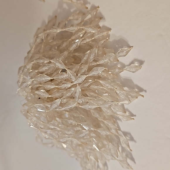 Vintage Clear Acrylic Faseted Domed Shape Shoe Clips - Picture 3 of 6